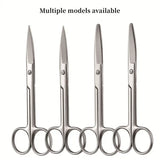 Instrumentos quirúrgicos de acero inoxidable con punta recta y curva, para suturar tejidos, tijeras, equipo médico de emergencia para campo.