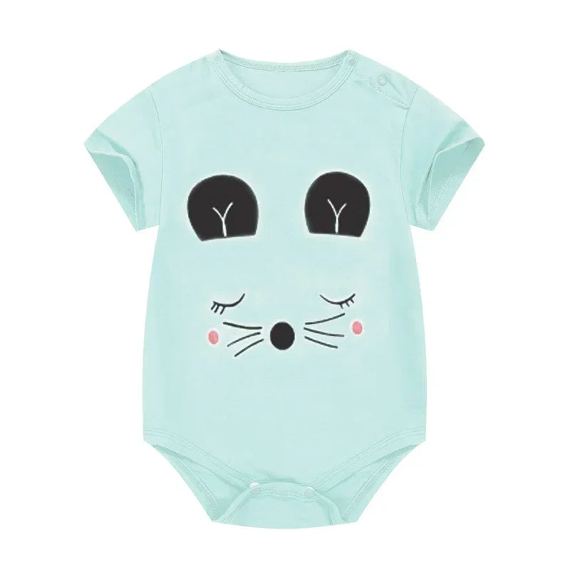 Nueva ropa de verano para niños, peleles para bebés y niñas, mono de algodón de manga corta con dibujos de Spider-Man y Mickey para recién nacidos, trajes para niños pequeños