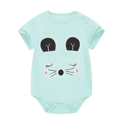 Nueva ropa de verano para niños, peleles para bebés y niñas, mono de algodón de manga corta con dibujos de Spider-Man y Mickey para recién nacidos, trajes para niños pequeños