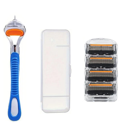 Old-fashioned Genuine Fusion Razor for Men Face Hair Shaving Removal Safety Manul Shaver Replacement Razor Blades Cassettes