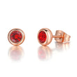 Classic Modern Cubic Zirconia Stud Earrings For Women Simple Rose Gold Color Women's Earing Accessories Fashion Jewelry E270
