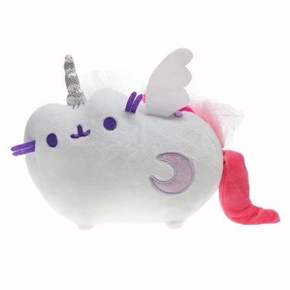 Peluche de gato de imitación de 15 cm, suave, color blanco y gris, ideal como regalo de cumpleaños para niñas y mascotas.