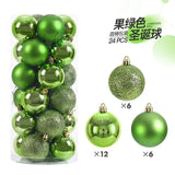 24pcs 3cm Christmas Balls Christmas Tree Ornaments Christmas Ball Hanging Tree Pendants Home Party Xmas Tree Decoration New Year Gift 