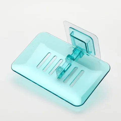New Soap Rack No Drilling Wall Mounted Double Layer Holder Soap Sponge Dish Bathroom Accessories Dishes Self Adhesive