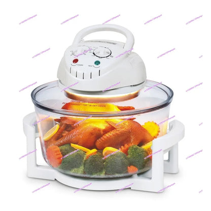 12L Light Wave Furnace Glass Air Fryer Grilled Chicken Grilled Chips Hot Air Circulation Air Furnace