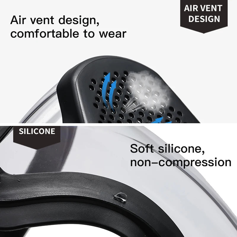 Protector facial transparente para cocina, protección para la cara, antivaho, a prueba de salpicaduras de aceite, para el hogar