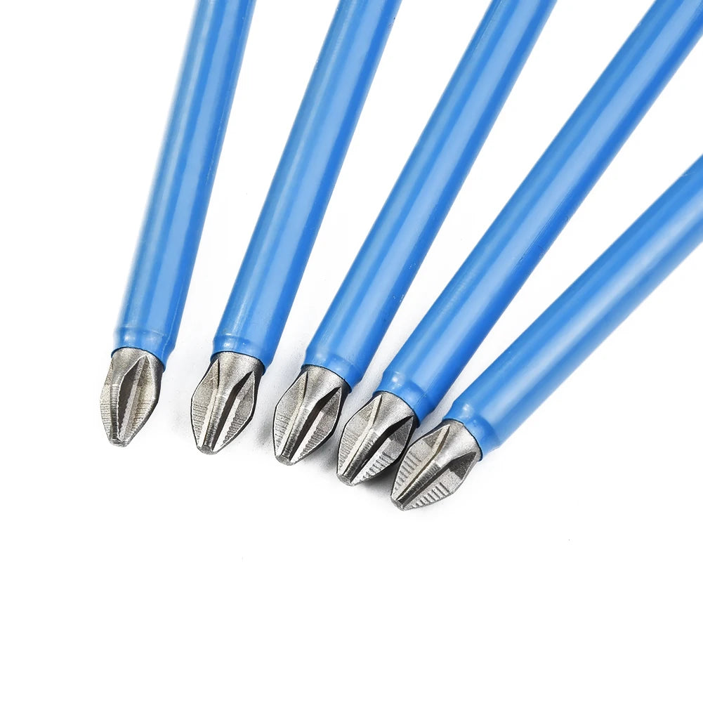 5Pcs PH2 Extra Long 127mm Magnetic Non-slip Screwdriver Bit Set 1/4 Hex Shank