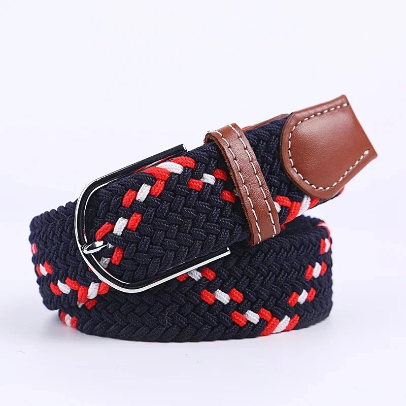 Women's Belt Fashion Casual Woven Elastic Belt Outdoor Sports Military Tactical Strap Climbing Work Belt Unisex Jeans Pants