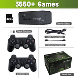 Consola de videojuegos Stick Lite 4K HD M8 de 64 GB con doble mando inalámbrico para 10 000 juegos retro, regalo de Navidad para niños.