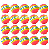20pcs Golf Balls Light Rainbow Ball Range Ball 42mm Diameter Red Blue Yellow 3 Colors Pracitce Sports Ball Indoor Outdoor