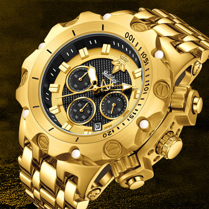 YaLaLuSi Men's Quartz Watch Dominant Design Multi Functional Practical Style Elegant Timepiece for Gentlemen