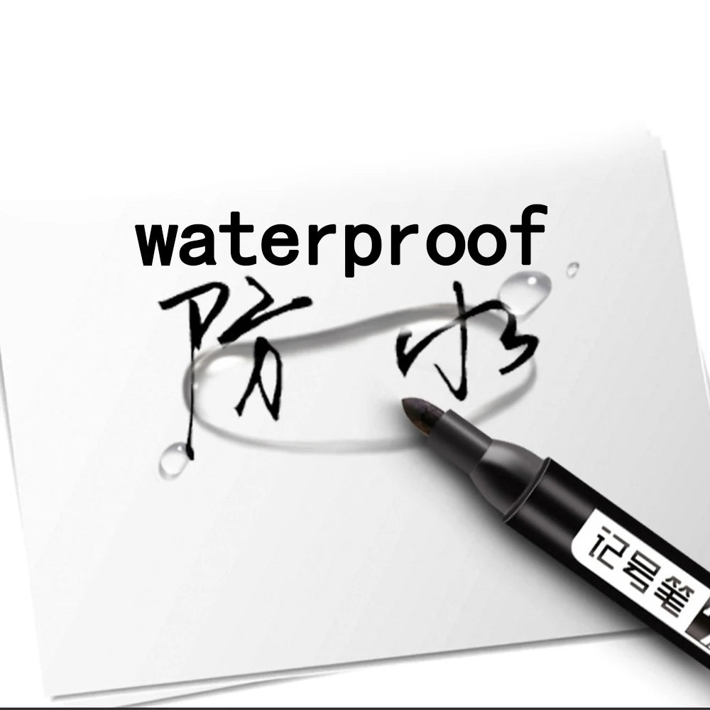5-50Pcs Waterproof Oil-based Marker Pen Markers Black Blue Red Ink for Glass Metal Stationery Art Drawing Office School Supplies