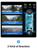 Junsun 9 inch Car DVR 4K Dash Cam Wireless Carplay for Apple Android Auto Dual Lens Video Recorder Dashboard Monitor FM BT AUX