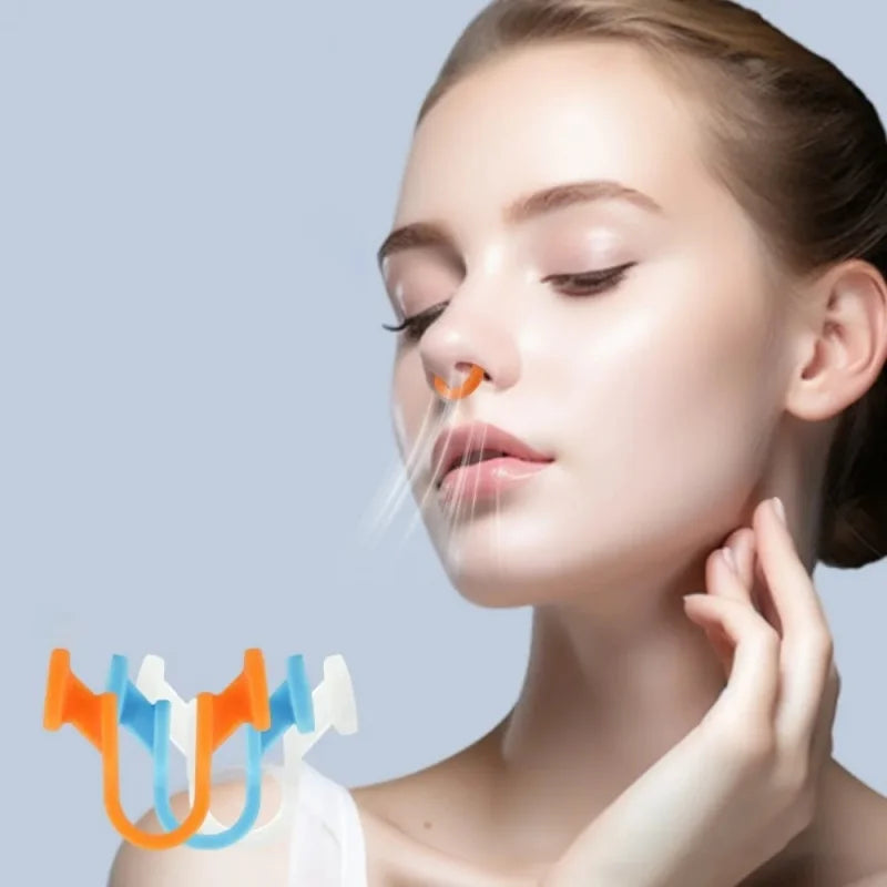 2pcs Silicone Elastic Nose Clip Stop Snoring Device Anti-Snoring Supplies for Better Sleep