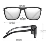 ZENOTTIC Polarized Sunglasses for Men Shades Lightweight TR90 Frame UV400 Protection Square Outdoor Travel Driving Sun Glasses