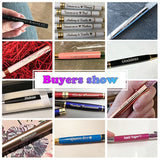 20-200 Pens Wholesale Metal Ballpoint Pen Touch Screen Pen Office School Advertising Pen Custom Logo Text Laser Engraving