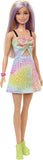Original Mattel Barbie Fashionistas Doll Floral Dress with Sweet Casual Clothes and Accessories Toys for Girls Collection Gift