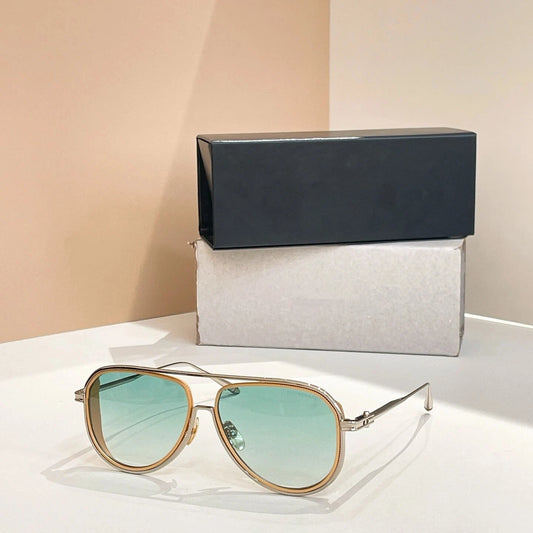 Original Factory For DIYTA DT DTS188-A With Brand Box Trendy Silver Alloy Frame Gradient Driving Anti-Glare Men Women Sunglasses