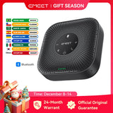 EMEET Speakerphone Wireless Conference Speaker 360° Voice Pickup Meeting Microphone With 4 Noise Cancelling Mics for Office/Home