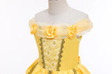 2025 Cosplay Belle Princess Dress Girls Dresses For Beauty and beast Party Clothing Magic stick crown Costume 3-12Y
