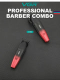 VGR Hair Trimmer Professional Hair Clippers Adjustable Hair Cutting Machine 9000 RPM Cordless Clippers and Trimmers Set V-640 S3