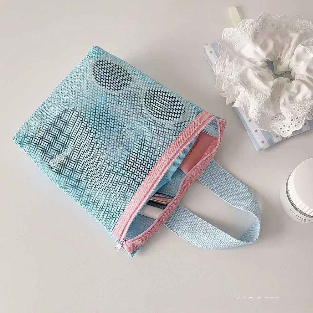 Soft Color Makeup Bag with Drain Holes Large Shower Organizer Travel Essentials
