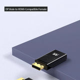 4K DP to HDMI-compatible Converter Displayport to 1080P HDTV Computer Monitor Audio Video Adapter