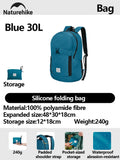Naturehike New 30L Camping Backpack Large Capacity Portable Foldable Waterproof Shoulder Bag Outdoor Travel Hiking Picnic Bag