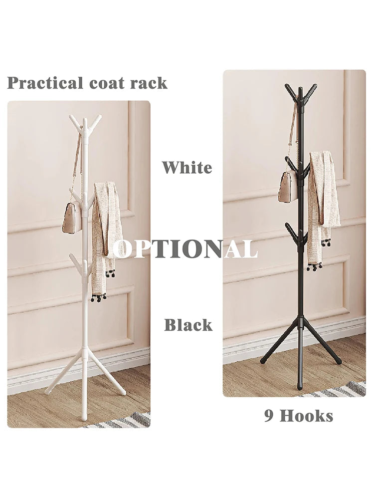 Perchas irregulares de suelo fáciles de montar, perchas de hierro forjado para oficina, perchas verticales para dormitorio, perchas creativas para vestíbulo