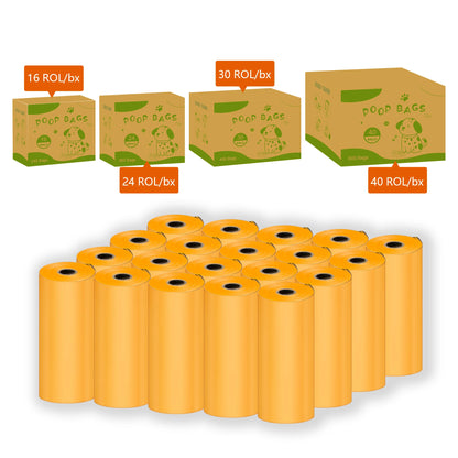 EPI photodegradable pet poop bags Orange scented dog poo bag pet cleaning supplies dispenser gift