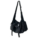 Canvas Crossbody Bags for Women Youth Men Fashion Casual Large Capacity Handbags Shoulder Bags Solid Color Ladies Messenger Bag