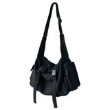 Canvas Crossbody Bags for Women Youth Men Fashion Casual Large Capacity Handbags Shoulder Bags Solid Color Ladies Messenger Bag