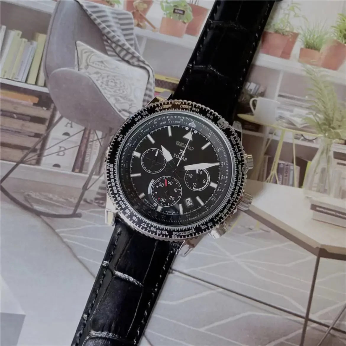 2024 Seiko Chronograph Luxury Multifunctional Stainless Steel Non-Mechanical Quartz Belt Men's Sport Watch with Gift Box