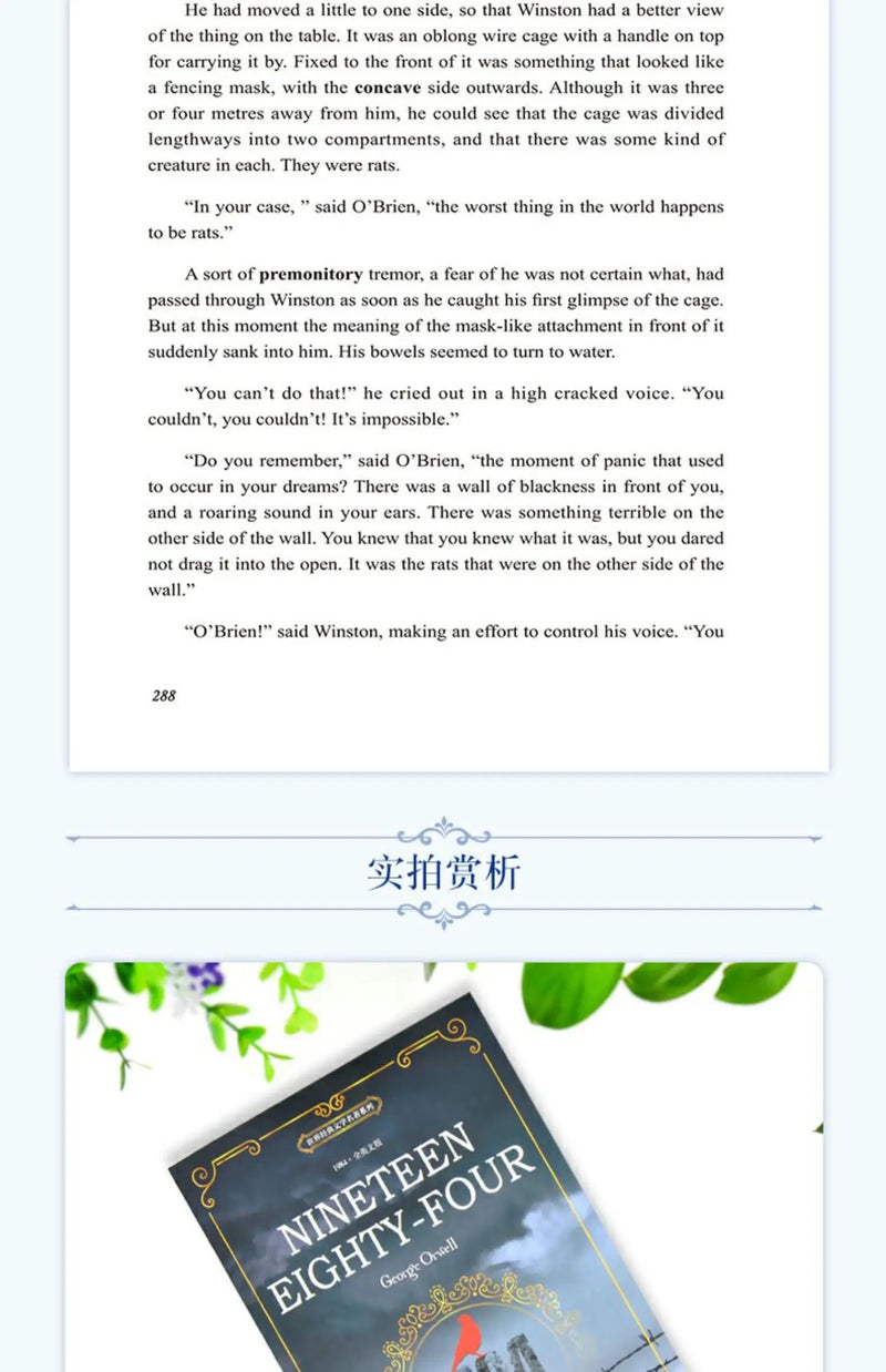 English Novel Book Nineteen Eighty-Four English Original Version 1984 World Classic Literature Fiction Book Genuine Libros