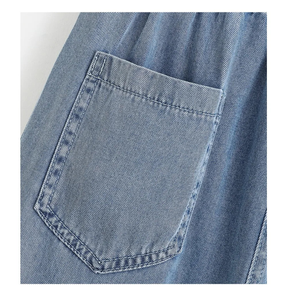 Casual High Waist Chic Slim Straight Tube Full Length Pants Korean Fashion Office Lady Summer Plus Size Clothing