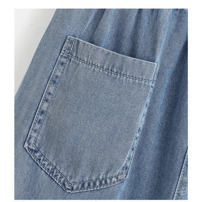 Casual High Waist Chic Slim Straight Tube Full Length Pants Korean Fashion Office Lady Summer Plus Size Clothing