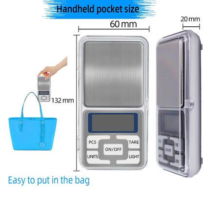 200g/300g/500g x 0.01g /0.1g/Mini Presicion Pocket Electronic Digital Scale for Gold Jewelry Balance Gram Scales