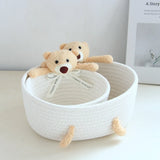 cartoon style weave sundries Storage Baskets household cosmetic hairpin Organize deposit container child toy classification case