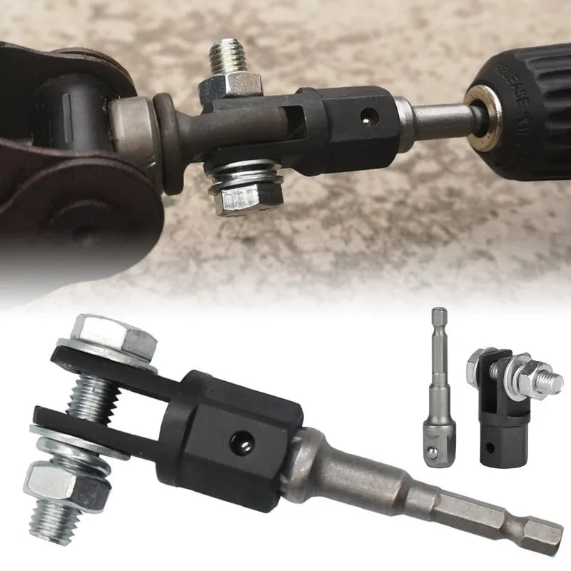 Adaptador de gato de tijera de 1/2 pulgada, adaptador de acero al cromo vanadio, llave inglesa, herramienta para taladro de gato automotriz, adaptadores para taladros de impacto, enchufe