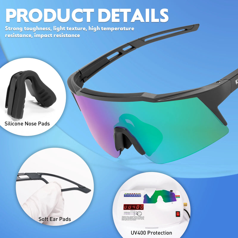 Kapvoe Photochromic Teenager Kids Cycling Sunglasses Sport Bicycle Glasses UV400 Child Goggle Outdoor Boys Girls Running Eyewear