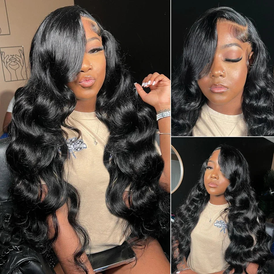 Peruca lace frontal cabelo humano ondulado - alta densidade 250%