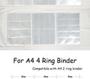 PLRBOK A4 Clear 10 Pcs Photo Album Refill Pages File Protector 4 Hole 6×4 10×15 4 Ring Binder Photocards Postcard Card Notebook