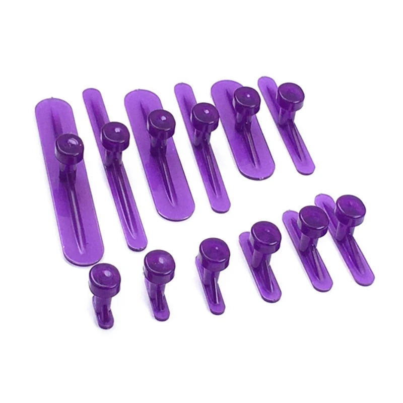 12Pcs Car Body Dent Repair Tool Dent Removal Pullers Glues Tabs,Auto Body Paintless Dent Removal Tool Dent Lifters Glues Tabs