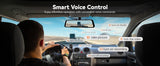 WOLFBOX G850 PRO 4K WiFi Mirror Dash Cam with ADAS and BSD 5.8GHz WiFi Voice Control Car DVR Rearview Mirror 12inch