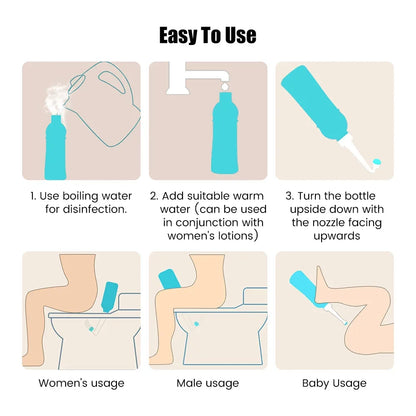 Portable Bidet Spray Handheld Travel Bidet for Pregnant Women Baby Cleansing Water Washer Bottle Baby Showers Mom Bottle 4/500ml