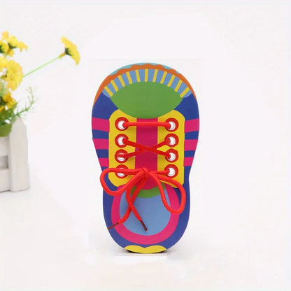 Juguetes educativos tempranos para enhebrar para niños y niñas, para aprender a atarse los cordones, juguete para desarrollar la motricidad fina, educación infantil temprana 