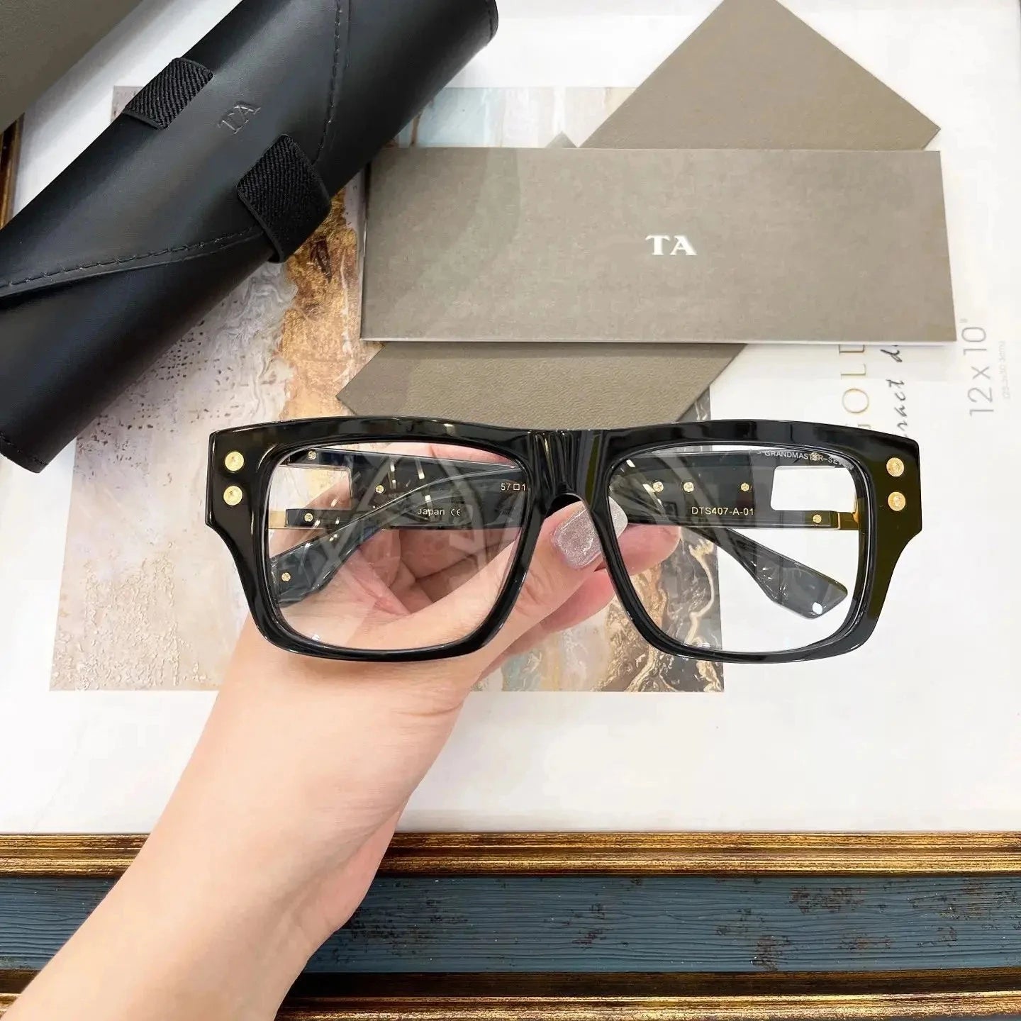 Original Factory For DIYTA DT GRANDMASTER-SEVEN DTS407-A With Brand Box Black Acetate Frame Stylish Casual Men Women Sunglasses
