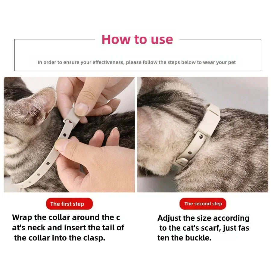 Collar para mascotas, collar antipulgas para gatitos, anillo desparasitante externo para mascotas, anillo antipulgas