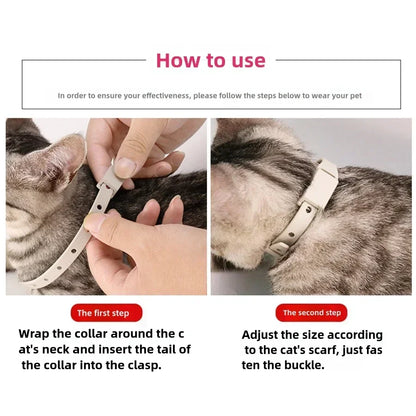 Collar para mascotas, collar antipulgas para gatitos, anillo desparasitante externo para mascotas, anillo antipulgas