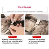 Collar para mascotas, collar antipulgas para gatitos, anillo desparasitante externo para mascotas, anillo antipulgas